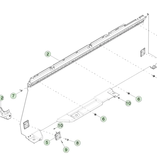 1817885-00-F Нижня бокова стінка вантажної платформи — права сторона LOWER BED SIDE WALL – RIGHT HAND