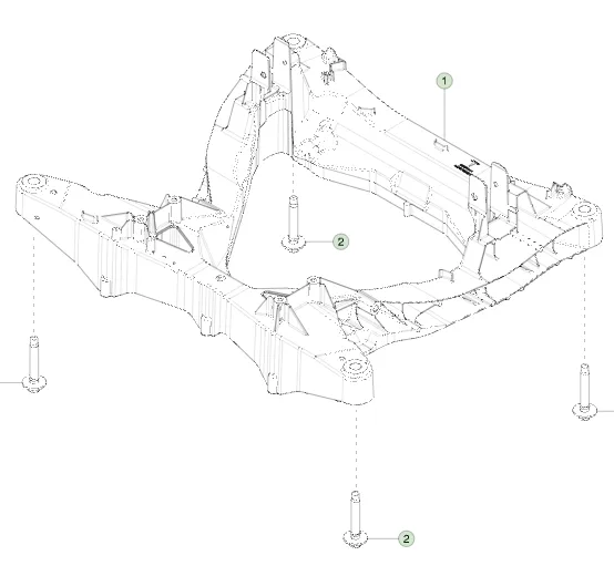 1250562-00-E Задній підрамник REAR SUBFRAME