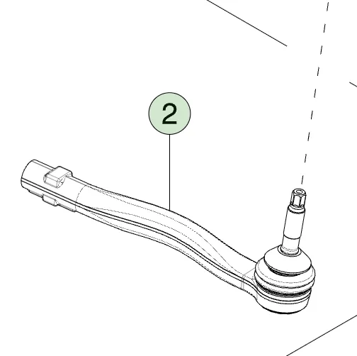 1250845-00-B Зовнішня рульова тяга – ліва OUTER TIE ROD – LEFT HAND