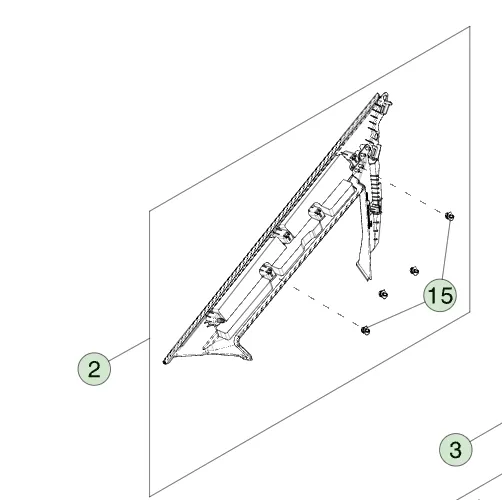 1906369-00-C Оздоблення передньої частини передньої правої стійки (A-подібної) A-PILLAR FORWARD TRIM – RIGHT HAND