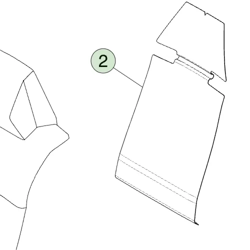 1703148-00-A Другий ряд — нагрівальний мат спинки сидіння 2ND ROW SEATBACK HEATER MAT