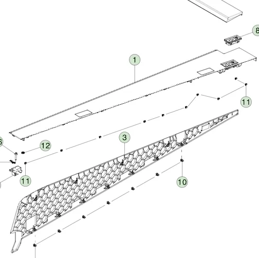 2009390-00-A Збірка декоративної накладки боковини кузова — ліва сторона BED SIDE APPLIQUE ASSEMBLY – LEFT HAND