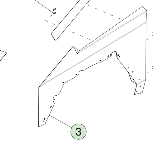 1900763-9F-A Збірка лівої панелі крила серії Foundation ASSEMBLY – FENDER – FOUNDATION SERIES – LEFT HAND