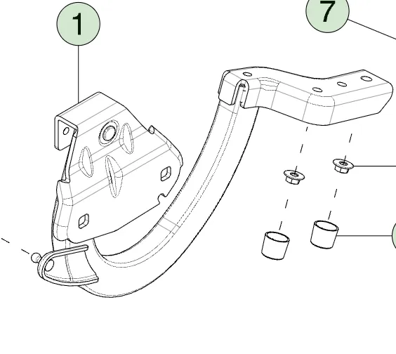 1856559-99-C Ліва електроприводна петля переднього багажника POWERED FRONT TRUNK HINGE – LEFT HAND