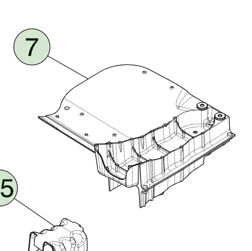 1991735-ST-B Збірка правого литого заднього лонжерона ASSEMBLY – REAR RAIL CASTING – RIGHT HAND