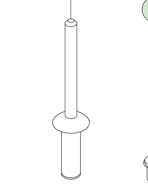 1063943-00-A Конструкційна сталева цинкована заклепка з головкою “булб” 65×2×45 мм RIVET