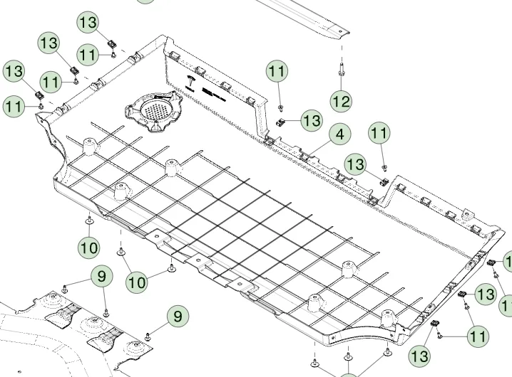 1896372-00-B Дифузор заднього бампера DIFFUSER REAR FASCIA