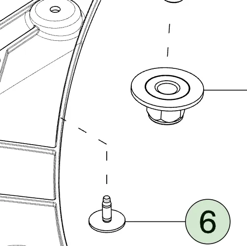 1484170-00-A Гвинт SEMS M6×18 із шестигранною головкою та фланцем клас міцності 8.8 покриття G1009[B] з шайбою (MAT) та фіксатором різьби (ADH) SEMS