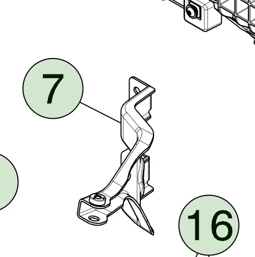 1875752-00-D Кронштейн дисплея приладової панелі – ліва сторона IP DISPLAY BRACKET – LEFT HAND