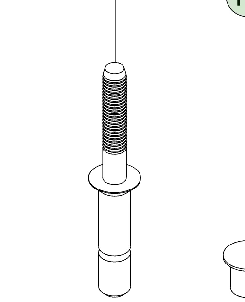 1069327-00-A Комплект конструкційних потайних заклепок 65 мм (1/4”) з алюмінієвим корпусом і сталевим стержнем для товщини матеріалів 406–1207 мм STRUCTURAL COUNTERSUNK RIVET
