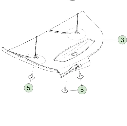 1880682-00-A Аеродинамічний щит нижнього заднього важеля — права сторона REAR LOWER ARM AEROSHIELD – RIGHT HAND