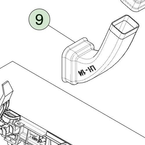 1693016-00-C Повітропровід підлоги приладової панелі внутрішній — лівий бік INSTRUMENT PANEL FLOOR DUCT INBOARD – LEFT HAND