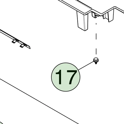 1016078-00-B Кріпильний кліпс для панелі товщиною 17–3 мм з отвором 7 мм — для всіх задніх панелей TRIM CLIP