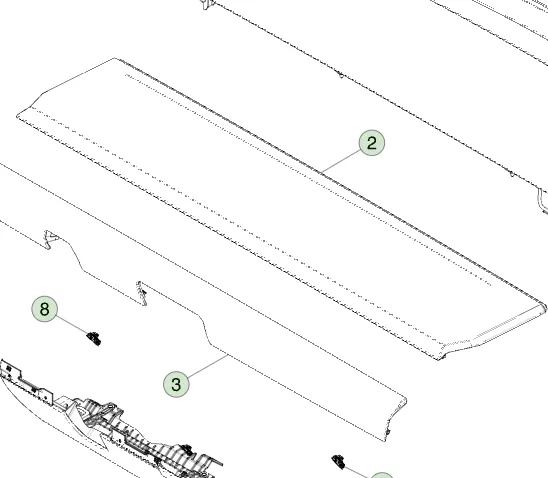 1819654-00-H Збірка верхньої накладки приладової панелі INSTRUMENT PANEL TOP PAD ASSEMBLY