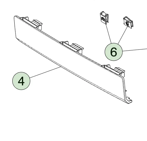 1815251-00-B Нижня заглушка номерного майданчика передньої панелі FRONT FASCIA LOWER DUMMY LICENSE PLATE COVER
