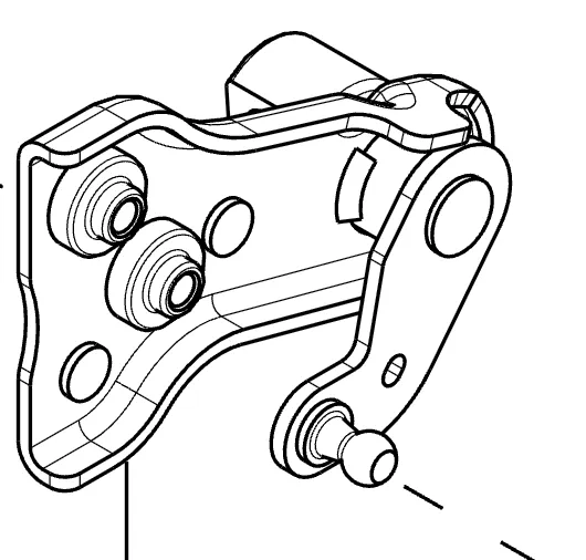 1852134-00-C Ліва петля заднього борту (зі сторони кузова) РУКА HINGE – BODY SIDE – TAILGATE – LEFT HAND