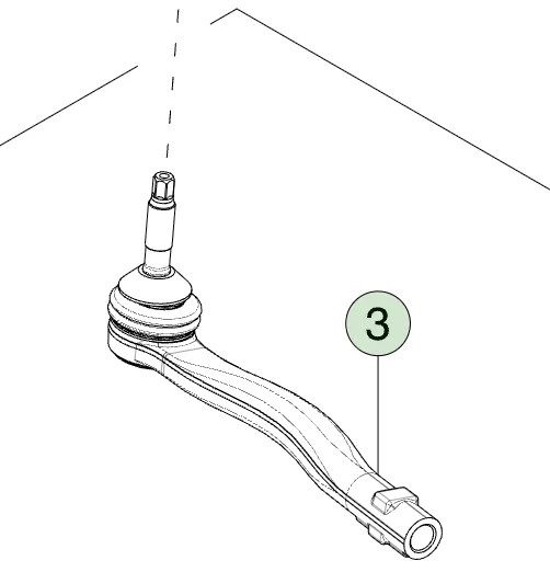 1250846-00-B Зовнішня рульова тяга – права OUTER TIE ROD – RIGHT HAND