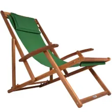 Casaria® Gartenliege Grün Akazienholz 94x60x94cm Casaria® Gartenliege Grün Akazienholz 94x60x94cm