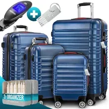 monzana® Hartschalenkoffer Set 4-tlg mit Zubehör Rollen 360º Blau ABS monzana® Hartschalenkoffer Set 4-tlg mit Zubehör Rollen 360º Blau ABS
