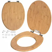 Toilettensitz Bambus mit Absenkautomatik MDF Toilettensitz Bambus mit Absenkautomatik MDF