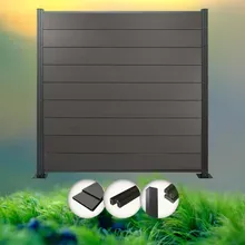 Woodstore24 WoodoZaun - WPC Sichtschutzzaun - Anthrazit - 185 cm x 180 cm - Gartenzaun Komplettset - inkl. Pfosten Anthrazit - 7x Zaun & 8x Pfosten Woodstore24 WoodoZaun - WPC Sichtschutzzaun - Anthrazit - 185 cm x 180 cm - Gartenzaun Komplettset - inkl. Pfosten Anthrazit - 7x Zaun & 8x Pfosten