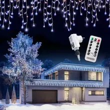 Regenlichterkette LED Kaltweiß 20m Fernbedienung Regenlichterkette LED Kaltweiß 20m Fernbedienung