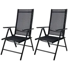 Gartenstuhl Hochlehner klappbar Bern 2er-Set Anthrazit Alu verstellbar Gartenstuhl Hochlehner klappbar Bern 2er-Set Anthrazit Alu verstellbar