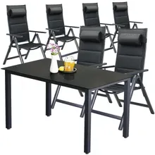Casaria® Garten-Sitzgruppe Bern Premium 7-tlg Anthrazit Alu Casaria® Garten-Sitzgruppe Bern Premium 7-tlg Anthrazit Alu