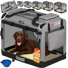 Cadoca® Hundebox faltbar XXL 90x60x66cm Grau Cadoca® Hundebox faltbar XXL 90x60x66cm Grau