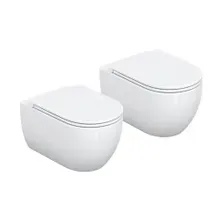 HOROW UG16R Spülrandloses Wand-WC mit Soft-Close-Deckel, 54×36×35,5cm - 2er-Set HOROW UG16R Spülrandloses Wand-WC mit Soft-Close-Deckel, 54×36×35,5cm - 2er-Set