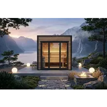 Kleine moderne Gartensauna „Sogne” | 3 x 2 m Kleine moderne Gartensauna „Sogne” | 3 x 2 m