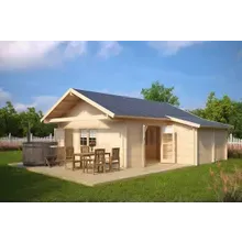 Blockhaus mit Schlafboden “Dakota” 7x7m | Großes Gartenhaus mit Schlafboden | Blockbohlenhaus mit Satteldach | Blockhaus kaufen Blockhaus mit Schlafboden “Dakota” 7x7m | Großes Gartenhaus mit Schlafboden | Blockbohlenhaus mit Satteldach | Blockhaus kaufen