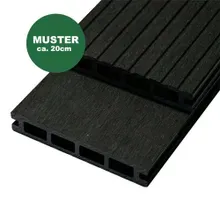 Handmuster WPC Terrassendiele, 20 x 120 mm, anthrazit (WoodoRhodos) Handmuster WPC Terrassendiele, 20 x 120 mm, anthrazit (WoodoRhodos)