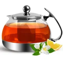 Deuba® Teekanne Glas/Edelstahl inkl Siebeinsatz 1,2L Deuba® Teekanne Glas/Edelstahl inkl Siebeinsatz 1,2L