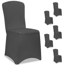 Detex® Stuhlhusse 6er-Set Anthrazit OEKO-TEX® Detex® Stuhlhusse 6er-Set Anthrazit OEKO-TEX®