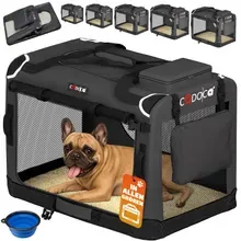 Cadoca® Hundebox faltbar M 60x42x44cm Anthrazit Cadoca® Hundebox faltbar M 60x42x44cm Anthrazit