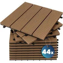 WPC Fliesen 44er-Set Klassik Terrakotta - 30x30cm WPC Fliesen 44er-Set Klassik Terrakotta - 30x30cm
