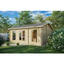 Kleines Blockhaus mit einem Schlafzimmer “Schweden C” 6x4m | Großes Gartenhaus 5x7m | Blockhaus | Blockbohlenhaus Kleines Blockhaus mit einem Schlafzimmer “Schweden C” 6x4m | Großes Gartenhaus 5x7m | Blockhaus | Blockbohlenhaus