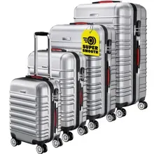 Hartschalenkoffer Set 4tlg Rollen 360º Silber ABS Hartschalenkoffer Set 4tlg Rollen 360º Silber ABS