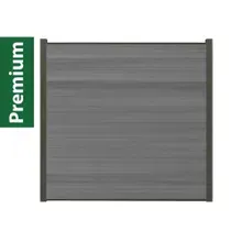 Komplettset XXXL Coex Sylt grau (7 x Zaun + 8 Pfosten anthrazit) Komplettset XXXL Coex Sylt grau (7 x Zaun + 8 Pfosten anthrazit)