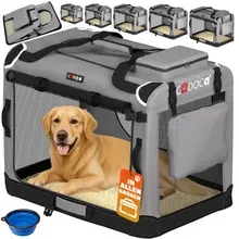 Cadoca® Hundebox faltbar XXXL 101x70x70cm Grau Cadoca® Hundebox faltbar XXXL 101x70x70cm Grau