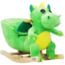 Schaukeltier Dino Grün mit Sicherheitsgurt Schaukeltier Dino Grün mit Sicherheitsgurt