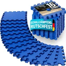 Bodenschutz-/Puzzlematten 16-tlg Blau 180x180x1cm Bodenschutz-/Puzzlematten 16-tlg Blau 180x180x1cm