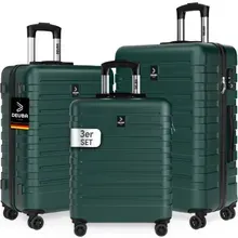 Hartschalenkoffer New York Set 3-tlg Grün Rollen 360º ABS Hartschalenkoffer New York Set 3-tlg Grün Rollen 360º ABS