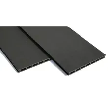 WPC Hohlkammerdiele, Balkondiele, 20 (Stärke) x 250 mm (Breite), stabiles 7-Kammer-System, beidseitig gebürstet / einseitig genutet, anthrazit, in der Länge von 1,80 m WPC Hohlkammerdiele, Balkondiele, 20 (Stärke) x 250 mm (Breite), stabiles 7-Kammer-System, beidseitig gebürstet / einseitig genutet, anthrazit, in der Länge von 1,80 m