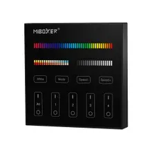 MiBoxer B4 LED Wandfernbedienung Schwarz – für RGB, RGBW & RGBCCT LED Streifen, 2,4 GHz Funk, 4 Zonen MiBoxer B4 LED Wandfernbedienung Schwarz – für RGB, RGBW & RGBCCT LED Streifen, 2,4 GHz Funk, 4 Zonen