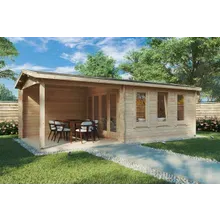 Gartenhaus mit Terrasse “Eva E” 7x3m | Kleines luxuriöses Garten-Sommerhaus mit Veranda | Kleines Gartenhaus aus Holz Gartenhaus mit Terrasse “Eva E” 7x3m | Kleines luxuriöses Garten-Sommerhaus mit Veranda | Kleines Gartenhaus aus Holz