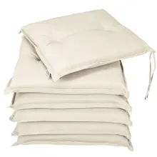Sitzkissen 6er-Set Boston Creme 43x39x5cm Sitzkissen 6er-Set Boston Creme 43x39x5cm