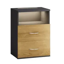 Casaria® Nachttisch Jamie Holz/Grau 55x40x28cm Casaria® Nachttisch Jamie Holz/Grau 55x40x28cm