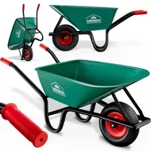 Gardebruk® Schubkarre mit Kunststoffwanne 100L Luftbereifung Ø 40cm 250kg Tragkraft Gardebruk® Schubkarre mit Kunststoffwanne 100L Luftbereifung Ø 40cm 250kg Tragkraft
